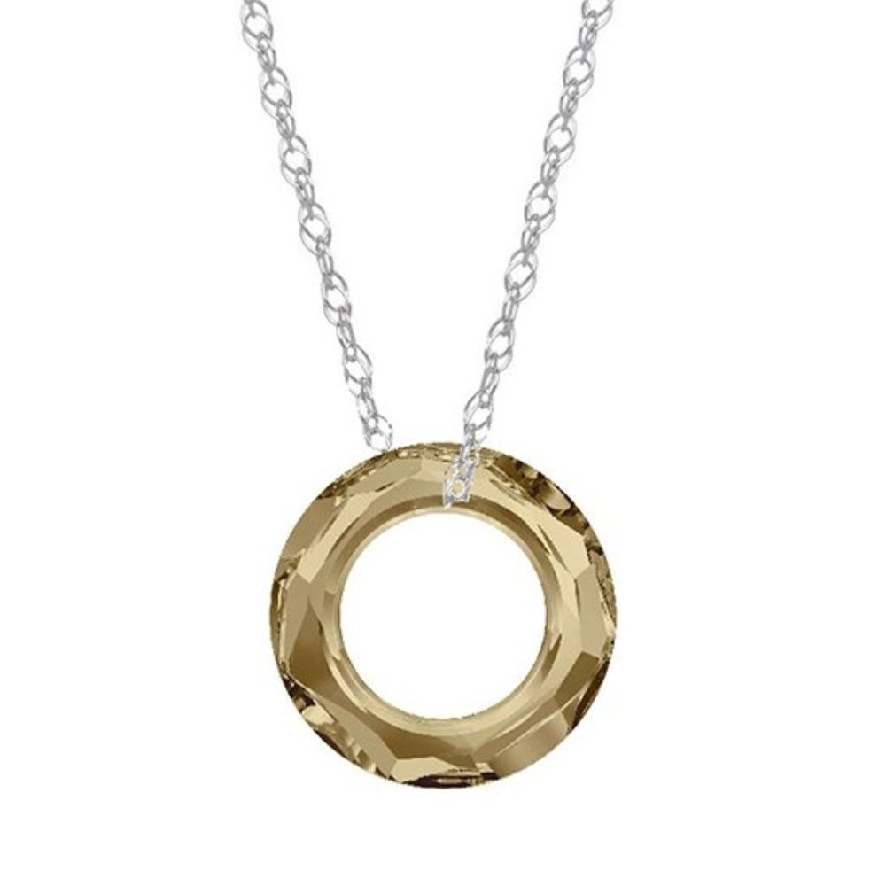 NWT Sevil 925 | Golden Crystal & Sterling Silver Cosmic Pendant Necklace